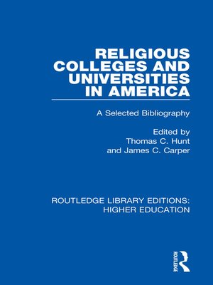 cover image of Religious Colleges and Universities in America